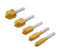 BlueSpot HSS Titanio Svasati Set di Punte 5 Pezzi 8, 10, 12, 16, 19mm B/S20312