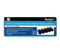 BlueSpot Tools 01552 - Bussole metriche Cr-Mo Impact 1/2" (30-36 mm)