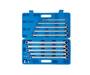BlueSpot Tools 04307 - Set di chiavi a cricchetto extra lunghe e adattatori (8-19 mm)