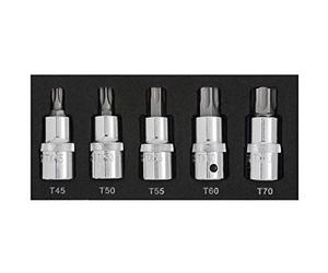 BlueSpot Tools 1505 - Set di punte Torx 1/2" (T45-T70) (EVA Foam)