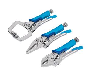 BlueSpot Tools 6528 Mini Bloccaggio Pinze Set, 3 Pezzi