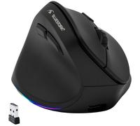 Bluestork - Mouse Verticale Senza Fili 2.4GHz + BT - Ricaricabile Mouse Ergonomi