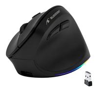 Mouse verticale ergonomico - BLUESTORK - M-WL-ERGO-LUMI - Wireless + Bluetooth ricaricabile - Retroilluminato