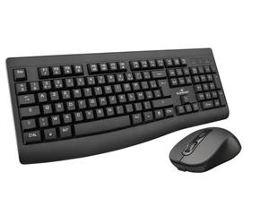 BlueStork - Set tastiera mouse wireless ricaricabile, tastiera wireless 12 tasti multimediali, mouse ergonomico senza fili 1600 DPI, design ergonomico, 90 ore di autonomia, compatibile con Windows -