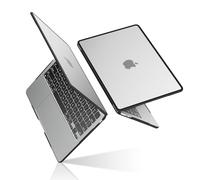BlueSwan Compatibile con Cover MacBook Air 13 M5 M4 M3 M2 2026 2025 2024 2022 Mac Book Air 13,6 Pollici Custodia Rigido Protettivo A3449 A2681 A3113 TPU Anti-collisione-(Bordo Nero) Trasparente Opaco