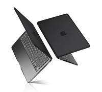 BlueSwan Cover compatibile con MacBook Air 13,3 Pollici M1 A2337 A2179 A1932, 2020-2018 con Display Retina, Bordo in TPU, Custodia Protettiva Rigida per MacAir 13 M1 - (Bordo Nero) Nero Opaco