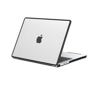 BlueSwan Cover compatibile con MacBook Pro 16 Pro Max 2026 2024-2021 M5 M4 M3 M2 M1 A3428 A3429 A2991 A3186 A3403,Telaio in TPU Anti-Rottura Cover Rigida Protection- (Bordo Nero) Trasparente Opaco