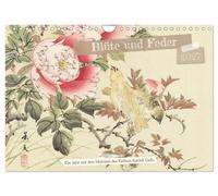 Blüte und Feder (Wandkalender 2027 DIN A4 quer), CALVENDO Monatskalender
