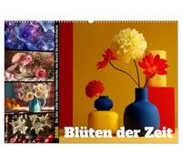 Blüten der Zeit (Wandkalender 2026 DIN A2 quer), CALVENDO Monatskalender: Ein einzigartiger Kunstkalender, der die Sprache der Blumen über Jahrhunderte hinweg neu interpretiert.