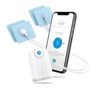 Bluetens BLT02 Complete - Set con dispositivo stimolatore muscolare elettronico (40x60 mm, 25 g, Lithium-Ion (Li-Ion), 3.7 V, 100 V), Blu/Bianco