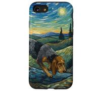 Bluetick coonhound in Starry Night Style pittura Van Gogh Custodia per iPhone SE (2020) / 7/8