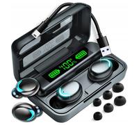 Bluetooth 5.0 Wireless Auricolare e PowerBank 2000Mah F9+ Black