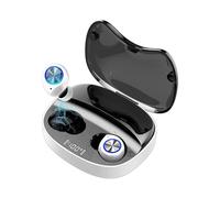 Bluetooth 5.0 Wireless Earbuds with LED Display 2000MAH Charging Case,Waterproof Stereo HiFi in-Ear Earphones, Touch Control Headset,Type-C(Black)