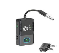 Bluetooth 5.3 Adattatore Trasmettitore, 2 in 1 Ricevitore Trasmettitore Bluetooth, Doppia Connessione, Bassa Latenza, Trasmettitore Jack AUX da 3,5 mm Supporta 2 Cuffie Compatibile con TV,Aereo,Auto