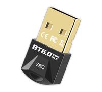 Bluetooth 6.0 USB Adattatore Compatibile con Windows 11/10/8.1/7, Bassa Latenza Dongle Bluetooth per Cuffie, Mouse, Controller, Tastiere