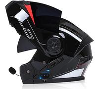 Bluetooth Casco Integrale Modulare,Casco Moto Unisex Casco Anti-collisione con Casco Modulare a Doppia Lente Casco per Tutte Le Stagioni Bluetooth Approvato ECE