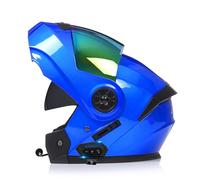 Bluetooth Casco Integrale Modulare,Casco Moto Unisex Casco Anti-collisione con Casco Modulare a Doppia Lente Casco per Tutte Le Stagioni Bluetooth Approvato ECE