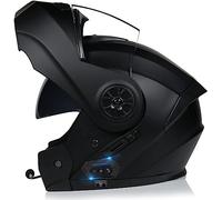 Bluetooth Casco Modulare per Moto con Doppia Visiera Antiriflesso,per Moto Integrale con Radio FM Integrata Bluetooth Caschi Integrati Bluetooth con Approvazione ECE, 55-62CM