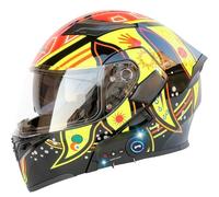 Bluetooth Casco Moto Modulare, Caschi Modulari Motorino Integrali con Doppio Visiera, Sistema di Comunicazione Interfono Integrato Radio FM Mp3, Certificato ECE Flip up Helmet