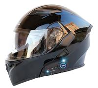 Bluetooth Casco Moto Modulare, Caschi Modulari Motorino Integrali con Doppio Visiera, Sistema di Comunicazione Interfono Integrato Radio FM Mp3, Certificato ECE Flip up Helmet