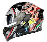 Bluetooth Casco Moto Modulare, Caschi Modulari Motorino Integrali con Doppio Visiera, Sistema di Comunicazione Interfono Integrato Radio FM Mp3, Certificato ECE Flip up Helmet
