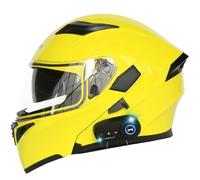 Bluetooth Casco Moto Modulare, Caschi Modulari Motorino Integrali con Doppio Visiera, Sistema di Comunicazione Interfono Integrato Radio FM Mp3, Certificato ECE Flip up Helmet