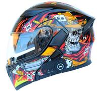 Bluetooth Casco Moto Modulare, Caschi Modulari Motorino Integrali con Doppio Visiera, Sistema di Comunicazione Interfono Integrato Radio FM Mp3, Certificato ECE Flip up Helmet