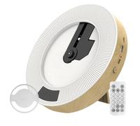 Bluetooth CD Player,Portable CD Player,with Remote Control,LED Display,Supported Formats CD/CDR/CD-RW/MP3/WMA,for Home or Kids Gift(Natural)