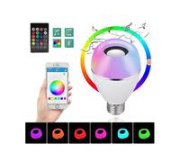 Bluetooth Speaker Led Bulb Music Synchronous Rgb Color By App Or Remote Control