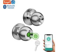 Bluetooth Tuya APP Control Smart Door Lock Keyless Door Handle Fingerprint Digital Electronic Door Lock