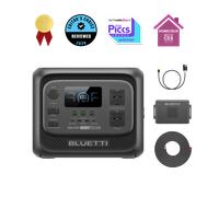 BLUETTI Elite 300 Power Station Portatile | 2.400W, 3.014,4Wh - Elite 300+Charger 2 | 2.400W 3.014,4Wh Caricatore DC fino a 1.200W per auto e solare