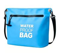 BLUEVER Borsa Impermeabile con Cerniera Ermetica e Tracolla Regolabile(azzurro chiaro)