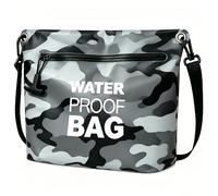 BLUEVER Borsa Impermeabile con Cerniera Ermetica e Tracolla Regolabile(mimetico)