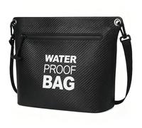BLUEVER Borsa Impermeabile con Cerniera Ermetica e Tracolla Regolabile(nero)