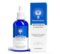 BlueVitality 2% | doppia concentrazione | 100 ml di soluzione di blu di metilene 2% | qualità farmaceutica | 100% USP | Made in Germany | laboratorio indipendente testato | pipetta inclusa