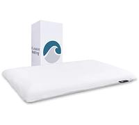 Bluewave Bedding, Cuscino super sottile in memory foam per chi dorme su stomaco e schiena, design sottile e piatto per allineamento cervicale del collo e sonno profondo (altezza 8,1 cm, king size)