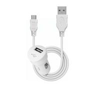 Blueway, Caricabatterie mini USB per presa accendisigari mini 1A, Bianco
