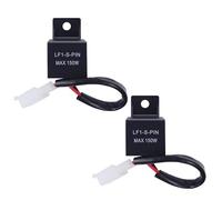 BlueXP 2 Relè Lampeggiante LED a 2 pin 12V Relè Motocicletta con Cavo per Lampeggiamento Segnale di Svolta di Lampeggiante di Controllo del Flusso di Segnale per Moto
