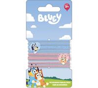 Bluey 8 pezzi elastici per capelli per ragazze | Giarrettiere per bambini con decorazioni Bluey e Bingo nei toni rosa e blu pastello