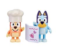Bluey and Bingo Fancy Restaurant 2 Figure Playset Pack Articolato 6,3 cm Action Figure Include Menu Giocattolo e Cappello da Chef Giocattolo Ufficiale da Collezione