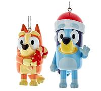 Bluey and Bingo Ornaments - Decorazione per albero di Natale, licenza ufficiale, 2 pezzi assortiti