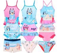 BlueY - Bambina Costume da Bagno Intero 1 Pezzo o Bikini 2 Pezzi Monokini - Bambino Slip Pantaloncino Parigamba Boxer Mare Piscina - Licenza Ufficiale [18003 Intero Fucsia - 3 Anni]