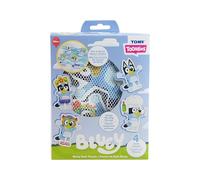 Tomy Toomies - Puzzle da bagno Bluey - Mix and Match Bluey - giocattolo da bagno in schiuma per bambini, con borsa a rete con ventose, 8 pezzi - a partire da 18 mesi