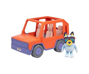 Bluey Big Heeler 4WD Big Car Toy, auto giocattolo interattiva, personalizzabile per bambini con cappuccio apribile, auto per bambini dai 3 anni in su