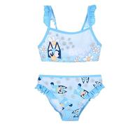 BlueY Bikini per Ragazze, Modello Bingo Costume da Bagno Due Pezzi per Bambina, Taglie 3 a 6 Anni (IT, età, 5 Anni, Regular, Blu)