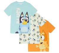 BlueY & Bingo - Confezione da Tre - Maglietta a Maniche Corte per Bambini - 100% Cotone - 3-4 Anni: 104cm