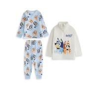 Bluey Blu Character Set di 3 pezzi pigiama a gamba lunga a maniche lunghe e magl