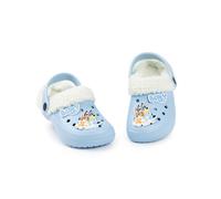 BlueY Zoccoli Foderati in Pile Azzurro Chiaro per Bambini e Ragazzi Bingo | Calzature con Personaggi dei Cartoni Animati per Bambine e Bambini | Scarpe Casual Slip-on per Interni o Esterni