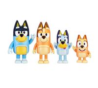 Bluey Bluey & Family Figure 4-Pack, Bingo, Bandit e Chilli - Nuove espressioni