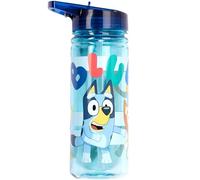 Bluey Borraccia con cannuccia, 580 ml, 100% a tenuta stagna, durevole, in plastica resistente e senza BPA, colore azzurro